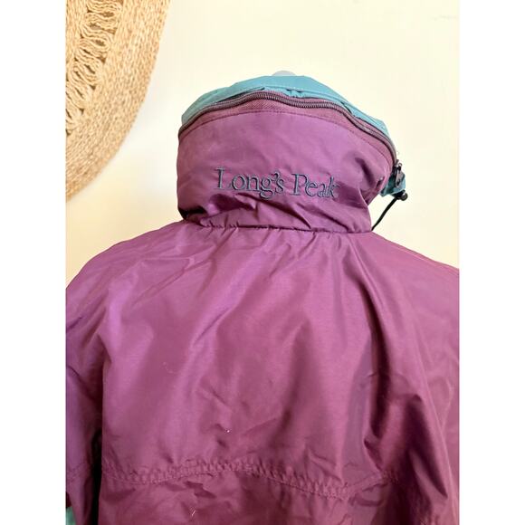 Vintage Columbia Long’s Peak 3-in-1 Parka Purple Teal Fleece Liner Women’s M - Picture 6 of 8